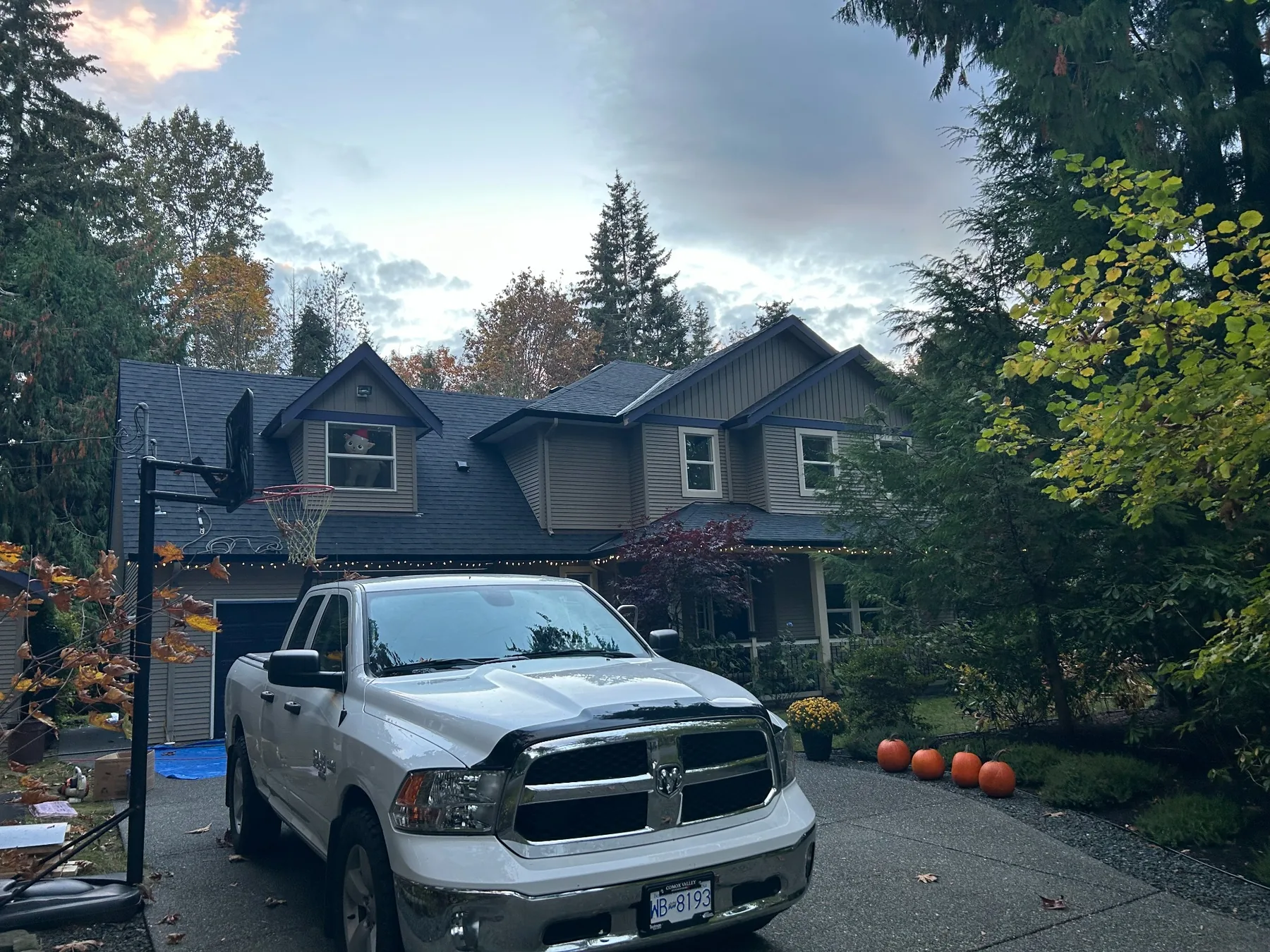 Completed residential roof